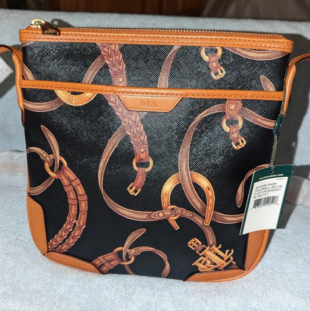 Lauren Ralph Lauren Caldwell beltin flat crossbody.